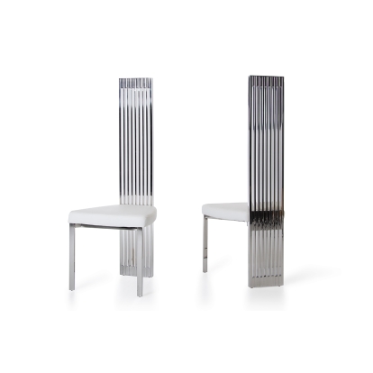 LA Furniture Elise Modern White Leatherette Dining Chair VGVCB8372-WHT Contemporary Style by Vig Furnitrue Number 70551 Catch Home Goods