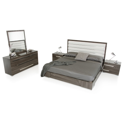 LA Furniture Queen Capulet Italian Modern Grey Bedroom Set VGACCAPULET-SET-Q Contemporary Style by Vig Furnitrue Number 71385A Catch Home Goods