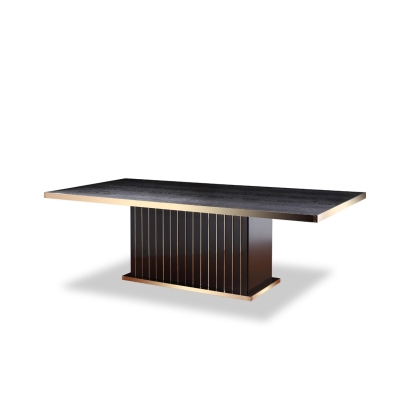 LA Furniture Talin Modern Black Crocodile & Rosegold Dining Table VGUNCC842-240 Contemporary Style by Vig Furnitrue Number 72365 Catch Home Goods