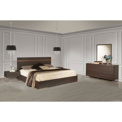 LA Furniture Queen Benzon Italian Modern Dark Rovere Bedroom Set VGACBENZON-SET-Q Contemporary Style by Vig Furnitrue Number 74478 Catch Home Goods
