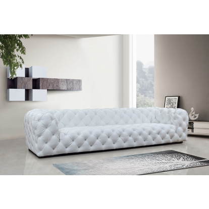 LA Furniture Dexter Transitional White Full Italian Leather Sofa VGCA114-FL-WHT Contemporary Style by Vig Furnitrue Number 76347 Catch Home Goods