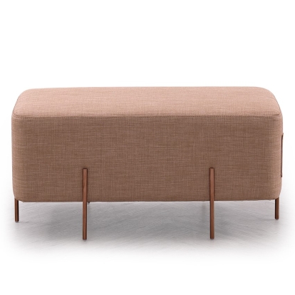 LA Furniture Adler Modern Brown Fabric Ottoman VG2T1181B-BRN Contemporary Style by Vig Furnitrue Number 74942 Catch Home Goods