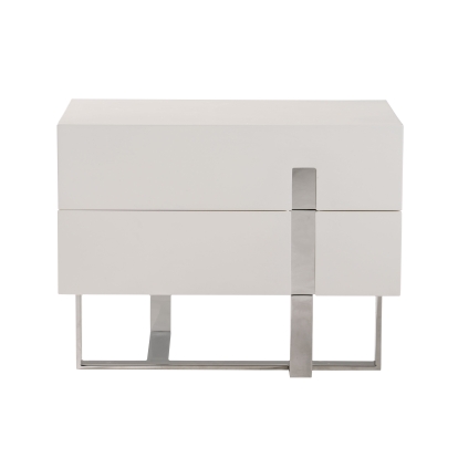 LA Furniture Voco Modern White Bedroom Nightstand VGCN1302H-P01 Contemporary Style by Vig Furnitrue Number 15509A Catch Home Goods