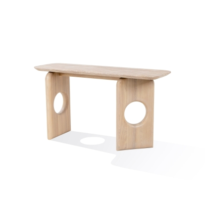 LA Furniture Osaka Modern Faux Marble + Natural Ash Console Table VGCS-CON-22116 Contemporary Style by Vig Furnitrue Number 80455 Catch Home Goods