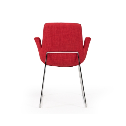 LA Furniture Altair Mid-Century Red Fabric Dining Chair VGOBTY100-F-RED Contemporary Style by Vig Furnitrue Number 16824 Catch Home Goods