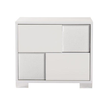 LA Furniture Monza Italian Modern White Nightstand VGACANCONA-NS-WHT Contemporary Style by Vig Furnitrue Number 17590C Catch Home Goods