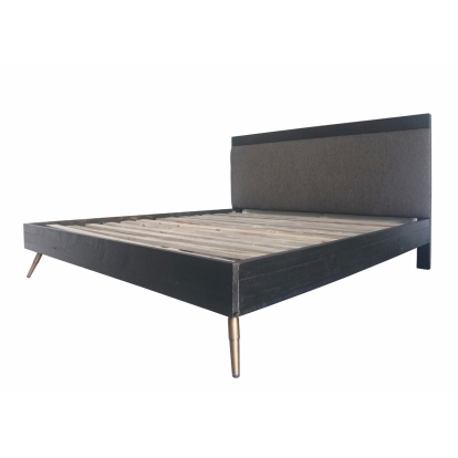 LA Furniture Eastern King Tabitha Modern Dark Brown Recycled Pine Bed VGWH180430-BED-EK Contemporary Style by Vig Furnitrue Number 75014 Catch Home Goods
