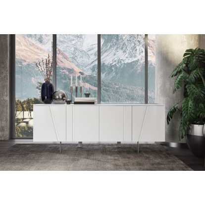 LA Furniture Mario Modern White Veneer Buffet VGBBMK1802SB-WHT-BUF Contemporary Style by Vig Furnitrue Number 77870 Catch Home Goods