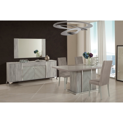 LA Furniture Alexa Italian Modern Grey Buffet Mirror VGACALEXA-BMIR Contemporary Style by Vig Furnitrue Number 74094 Catch Home Goods