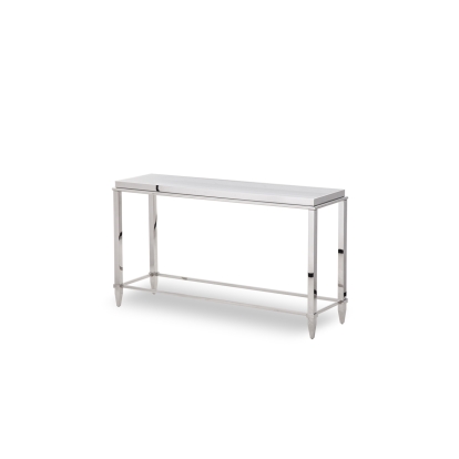 LA Furniture Agar Modern Glass & Stainless Steel Console Table VGHB235X Contemporary Style by Vig Furnitrue Number 72762 Catch Home Goods