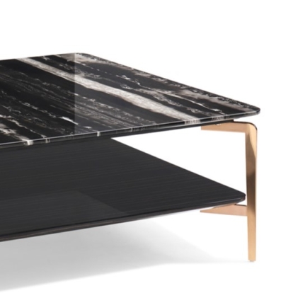 LA Furniture Dorian Modern Black Marble & Ebony Square Coffee Table VGHB292E-EBN Contemporary Style by Vig Furnitrue Number 74887 Catch Home Goods