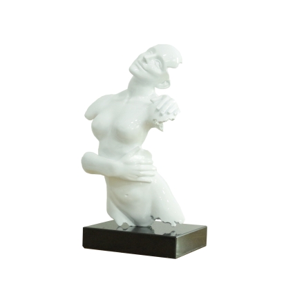 LA Furniture Woman Torso Modern White + Black Base Sculpture VGTH-DL-044 Contemporary Style by Vig Furnitrue Number 81347 Catch Home Goods