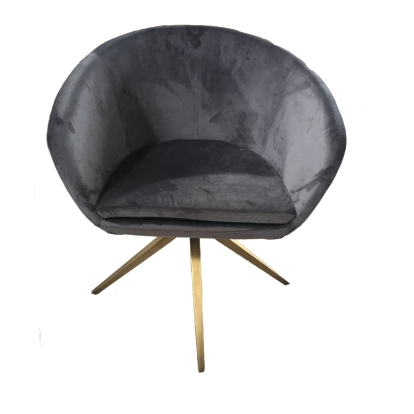 LA Furniture Yara Modern Grey Velvet & Bronze Dining Chair VGHR3397-GRY Contemporary Style by Vig Furnitrue Number 74690 Catch Home Goods