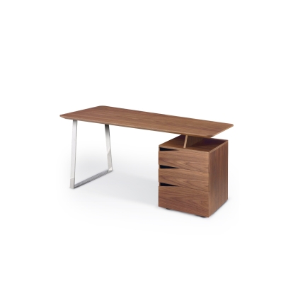 LA Furniture Walton- Modern Walnut Desk VGHB-364P-W Contemporary Style by Vig Furnitrue Number 80308 Catch Home Goods