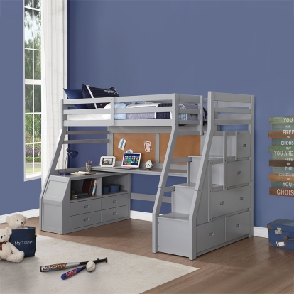 Acme Jason II Twin Loft Bed with Storage Model 37445