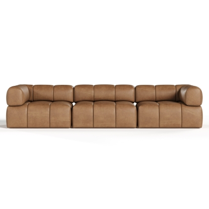 LA Furniture Everest Modern Brown Leather Modular Sectional Sofa-3-Piece Sectional VGOD-ZW-23118-MOD-3-Piece Sectional Contemporary Style by Vig Furnitrue Number 83540 Catch Home Goods