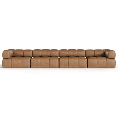 LA Furniture Everest Modern Brown Leather Modular Sectional Sofa-4-Piece Sectional VGOD-ZW-23118-MOD-4-Piece Sectional Contemporary Style by Vig Furnitrue Number 83541 Catch Home Goods