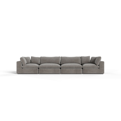 LA Furniture Vicki Modern Grey Fabric Modular Sectional Sofa-4-Piece Sectional VGKK-KF.8033-SECT-GRY-4-Piece Sectional Contemporary Style by Vig Furnitrue Number 83529|83529A Catch Home Goods