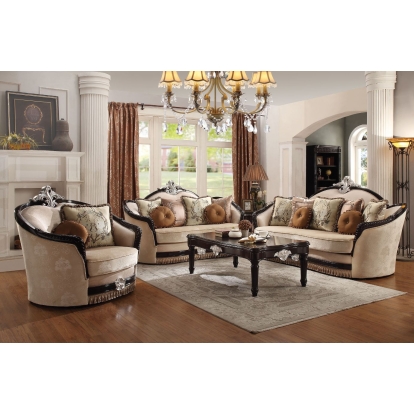 Acme Ernestine Sofa with 7 Pillows Model 52110