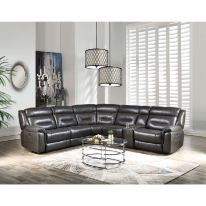 Acme Imogen Power Motion Sectional Sofa with USB Model 54810