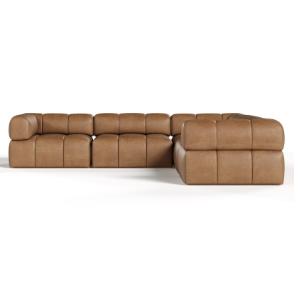 LA Furniture Everest Modern Brown Leather Modular Sectional Sofa-5-Piece Sectional VGOD-ZW-23118-MOD-5-Piece Sectional Contemporary Style by Vig Furnitrue Number 83543 Catch Home Goods