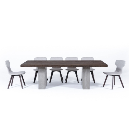 LA Furniture Renzo Modern Oak & Concrete 94" Dining Table VGGRRENZO-94 Contemporary Style by Vig Furnitrue Number 73333 Catch Home Goods