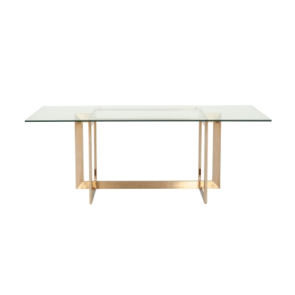 LA Furniture Keaton Modern Glass & Brass Dining Table VGVCT8961-G Contemporary Style by Vig Furnitrue Number 71914 Catch Home Goods