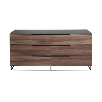 LA Furniture Matteo Modern Italian Walnut Dresser VGACMATTEO-DRS Contemporary Style by Vig Furnitrue Number 72121B Catch Home Goods