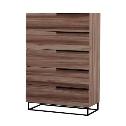 LA Furniture Matteo Italian Modern Walnut Chest VGACMATTEO-CHEST Contemporary Style by Vig Furnitrue Number 72125B Catch Home Goods