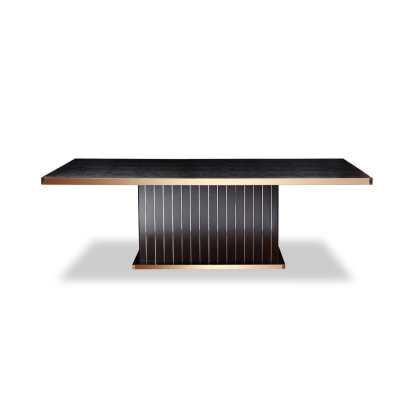 LA Furniture Talin Modern Black Crocodile & Rosegold Dining Table VGUNCC842-240 Contemporary Style by Vig Furnitrue Number 72365 Catch Home Goods