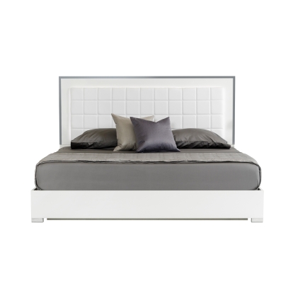 LA Furniture San Marino Modern White Bed VGACSANMARINO-BED-WHT Contemporary Style by Vig Furnitrue Number 73197|73198|73426|73197A|73198A|73426A|73197B|73198B|73426B Catch Home Goods