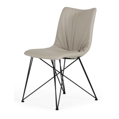 LA Furniture Naomi Modern Grey Leatherette Dining Chair (Set of 2) VGEWF3205AA-GRY Contemporary Style by Vig Furnitrue Number 73216Z Catch Home Goods