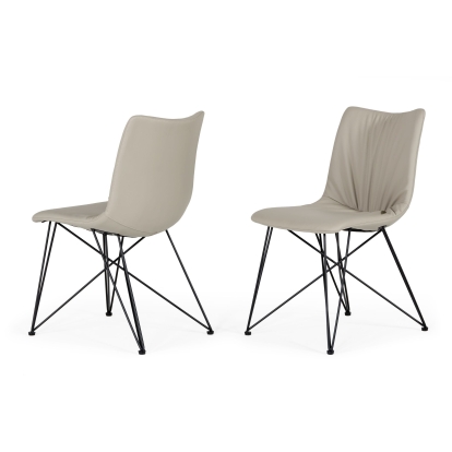 LA Furniture Naomi Modern Grey Leatherette Dining Chair (Set of 2) VGEWF3205AA-GRY Contemporary Style by Vig Furnitrue Number 73216Z Catch Home Goods