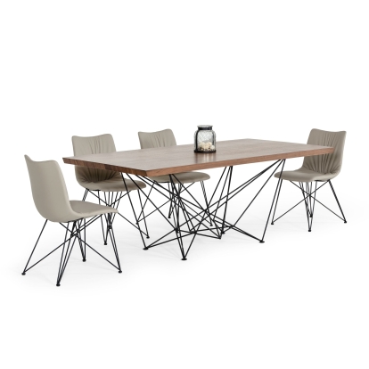 LA Furniture Naomi Modern Walnut Dining Table VGEWF2203AA Contemporary Style by Vig Furnitrue Number 73219 Catch Home Goods