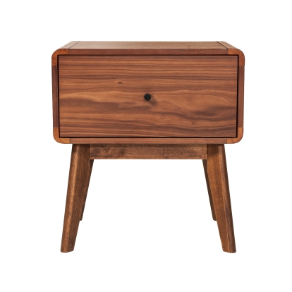 LA Furniture Marshall Mid-Century Modern Walnut Nightstand VGMABR-39-NS Contemporary Style by Vig Furnitrue Number 73650 Catch Home Goods