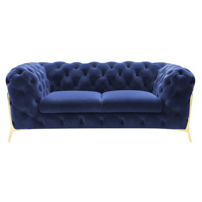 LA Furniture Sheila Transitional Dark Blue Fabric Loveseat VGCA1346-BLUE-L Contemporary Style by Vig Furnitrue Number 73693 Catch Home Goods