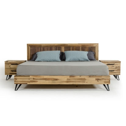 LA Furniture Eastern King Sala Modern Light Wood Bed VGWHSALA-BED-EK Contemporary Style by Vig Furnitrue Number 73330 Catch Home Goods