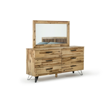 LA Furniture Sala Modern Light Wood Dresser & Mirror Set VGWHSALA-DRSM Contemporary Style by Vig Furnitrue Number 73759 Catch Home Goods