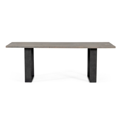 LA Furniture Murphy Modern Grey Aged Oak & Black Metal Dining Table VGEDLU322014 Contemporary Style by Vig Furnitrue Number 73842 Catch Home Goods
