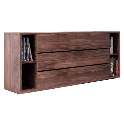 LA Furniture Jagger Modern Dark Grey & Walnut Bedroom Set VGMABR-55-SET Contemporary Style by Vig Furnitrue Number 74156|74157|77580 Catch Home Goods