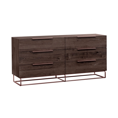 LA Furniture Benzon Italian Modern Dark Rovere Dresser VGACBENZON-DRS Contemporary Style by Vig Furnitrue Number 74164 Catch Home Goods