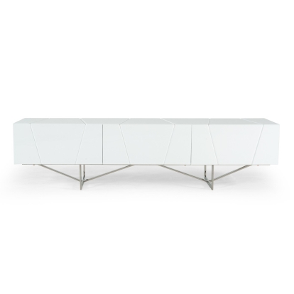 LA Furniture Chrysler Modern White TV Stand VGVCTV8978-WHT Contemporary Style by Vig Furnitrue Number 74227A Catch Home Goods