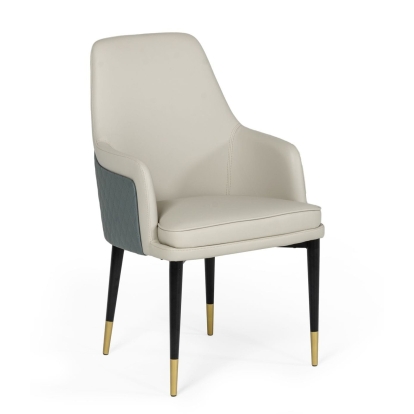 LA Furniture Duval Modern White & Grey Dining Chair VGVCB8766A-WHTGRY Contemporary Style by Vig Furnitrue Number 74242 Catch Home Goods