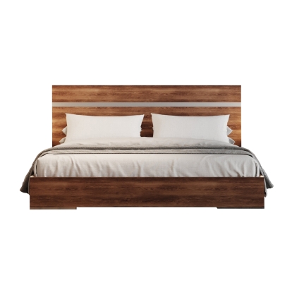 LA Furniture Lorenzo Italian Modern Light Oak Bed VGACLORENZO-BED Contemporary Style by Vig Furnitrue Number 74479|74158|74479A|74158A Catch Home Goods