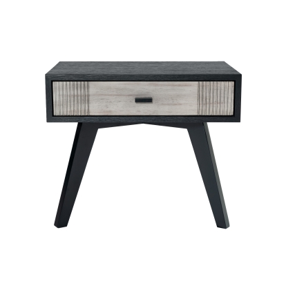 LA Furniture Panther Contemporary Grey & Black Nightstand VGMABR-77-NS Contemporary Style by Vig Furnitrue Number 74767 Catch Home Goods