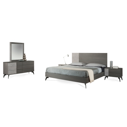 LA Furniture Eastern King Palermo Italian Modern Faux Concrete & Grey Bedroom Set VGACPALERMO-SET-EK Contemporary Style by Vig Furnitrue Number 74784 Catch Home Goods
