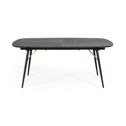 LA Furniture Billy Modern Black Oak & Gold Extendable Dining Table VGDWJ3498 Contemporary Style by Vig Furnitrue Number 74857 Catch Home Goods