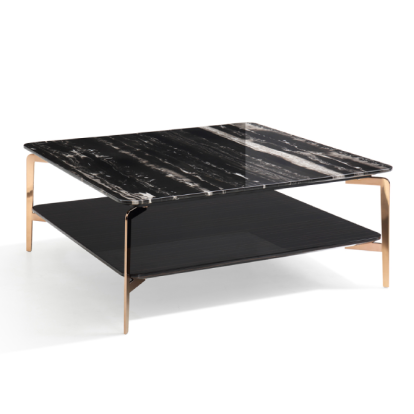 LA Furniture Dorian Modern Black Marble & Ebony Square Coffee Table VGHB292E-EBN Contemporary Style by Vig Furnitrue Number 74887 Catch Home Goods