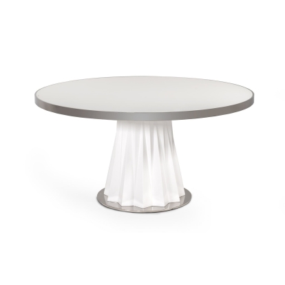 LA Furniture Cabaret Modern White Round Dining Table VGVCT1799 Contemporary Style by Vig Furnitrue Number 75106 Catch Home Goods