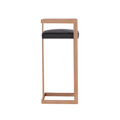 LA Furniture Halifax Modern Black Velvet & Rosegold Bar Stool VGRH-RHS-DC-212-BLK Contemporary Style by Vig Furnitrue Number 75252 Catch Home Goods